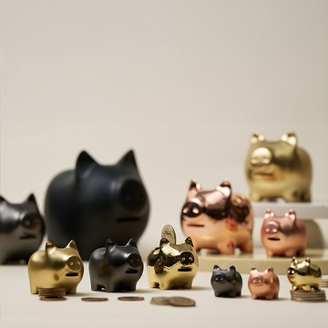 【GOLDENPIG】招財金豬 大豬小豬落御盤 霧玫瑰金