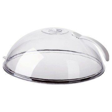 Kyhome 微波爐加熱蓋/防濺油保鮮蓋/熱菜專用蓋子  1個  透明白  26 x 10cm