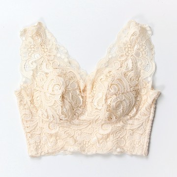 新品桑蠶絲透氣速乾親膚軟濡滑爽，真絲內衣薄款無鋼圈女士塑形蕾絲內衣抹胸背心式胸罩夏bra 恭