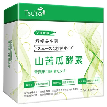 Tsuie 日濢 舒暢益生菌山苦瓜酵素 強化版 花蓮4號山苦瓜  2.5g  15包  1盒