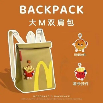 桃園出貨🍂新款雙肩百搭紙袋揹包雙肩包大容量大學生上課休閒小紅書同款