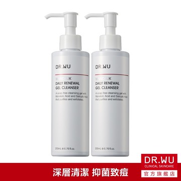 DR.WU 杏仁酸溫和煥膚潔膚露200ML(多件組)