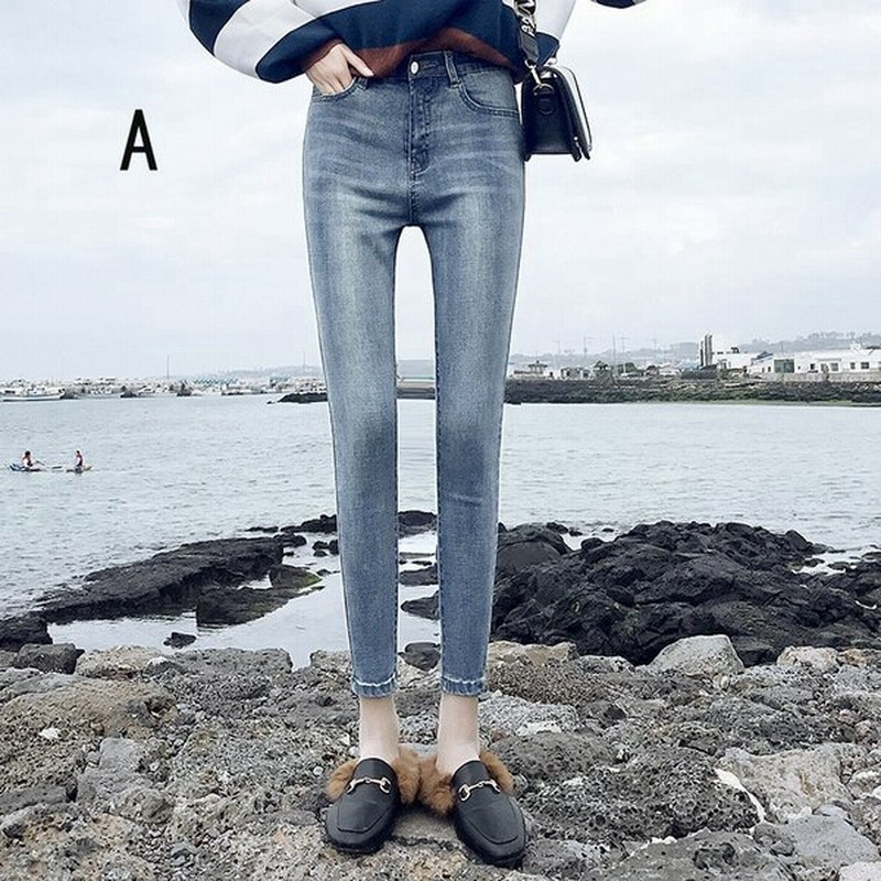 ダメージ加工 スキニーパンツ ハイウエスト テーパード 代 30代 40代 レディース デニムパンツ ロング 脚長効果 ジーンズ 韓国風 ジーパン ボトムス ズボン 通販 Lineポイント最大0 5 Get Lineショッピング