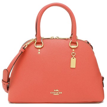 COACH - 防刮皮革二用貝殼包-桔