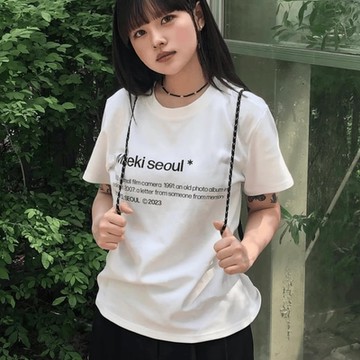 T恤 情侶字母寬鬆五分袖T恤ODD1168-創翊韓都