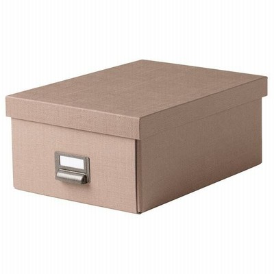 【IKEA/イケア/通販】TJOG チョーグ 収納ボックス ふた付き, ダークベージュ[B](50474609)