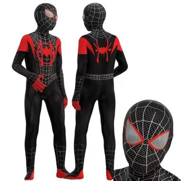 蜘蛛俠衣服緊身衣套裝男童cospaly邁爾斯納米戰衣圣誕節兒童服裝