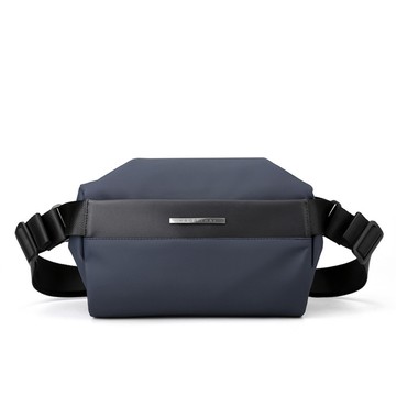 【H&S】極簡機能防潑水輕量包/斜背包/胸包（深藍色）