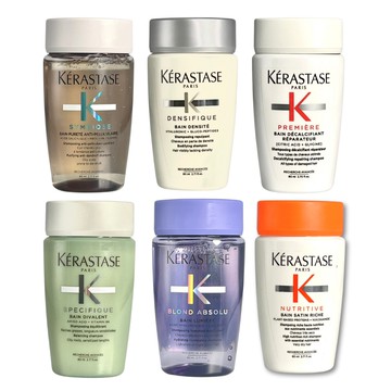 KERASTASE 巴黎卡詩 黑鑽極萃逆時/粉漾芯生/白鑽胜肽/白金賦活 髮浴 80ml 同款2入組 -任選