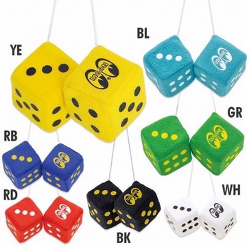 MOONEYES - MG878 FUZZY DICE 骰子 吊飾 / 汽車 後照鏡 裝飾 (七色)