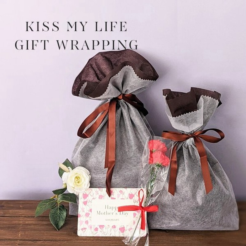 ラッピング袋 不織布 ギフトラッピング ラッピング用 巾着袋 リボン 記念日 贈り物 誕生日 敬老の日 セルフラッピング ギフトバッグ 通販 Lineポイント最大0 5 Get Lineショッピング