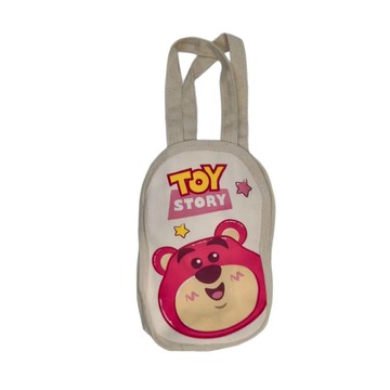 Disney 迪士尼塗鴉風帆布水壺袋 14.7 x 22cm 3歲以上  熊抱大臉  1個