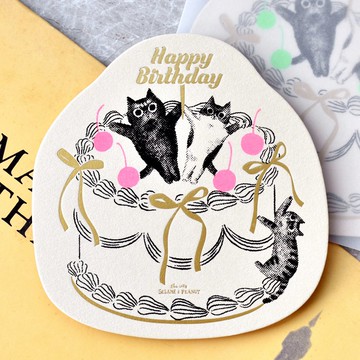 Happy Birthday  手工絹印生日卡