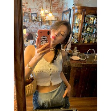 落落狷介 背心女夏外穿無袖2025年新款白色針織小上衣百搭小個子