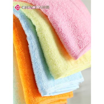 竹纖維小毛巾柔軟美容巾寶寶薄款6245純色小清新洗臉巾潔麗雅童巾