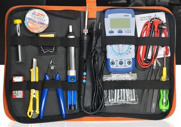 【可開發票】精品熱賣-限時優惠折扣中 數顯可調溫電烙鐵 電焊接維修工具包套裝 110V美規60W電焊筆 平價小鋪