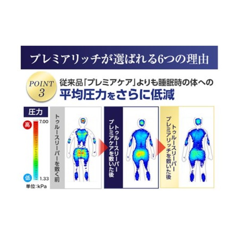 トゥルースリーパー プレミアリッチpr2 セミダブル[ 寝具 マット 低反発 高反発 2層構造 体圧分散 睡眠 抗菌 防カビ 防ダニ 肩 腰 ] |  LINEブランドカタログ