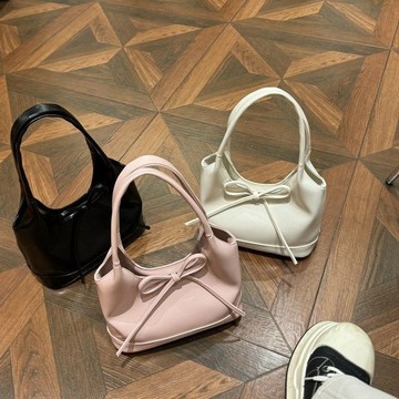 Bag House👜 高級感手拎包包女新款簡約蝴蝶結腋下大容量潮流百搭單肩女包