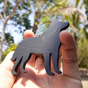 手工木作創意鑰匙圈  哈士奇 A