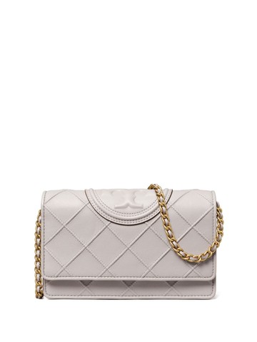 Tory Burch - Fleming leather wallet - women - Leather - One Size - Neutrals