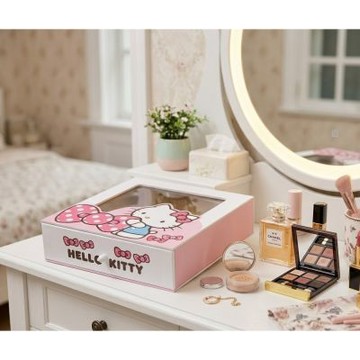 ONE生活 HELLO KITTY三抽收納盒/化妝抽屜盒(KT桌上收納盒)