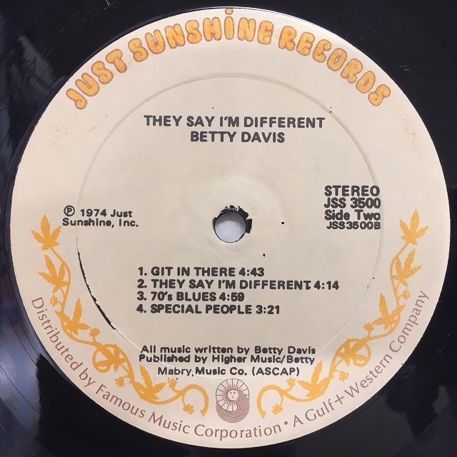 BETTY DAVIS   THEY SAY I'M DIFFERENT (US-ORIGINAL)