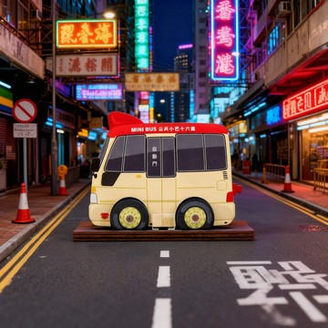 交通工具磁石貼 - 小巴