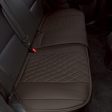 DAEHAN AUTOMOBILE 車用後座座椅套 第二排防染色皮革坐墊  深棕色  1個