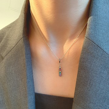 4.27小寶s925純銀彩虹仙女棒吊墜女僅吊墜側墜項墜小眾設計感高級