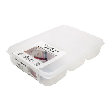一品川流 日本製 可直立冷凍保存盒 / 保鮮盒-6分格-450ml-3入
