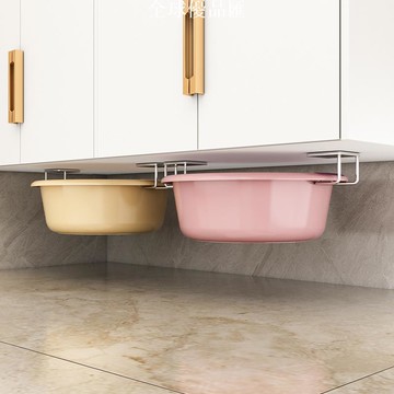 【全球優品匯】臉盆收納架盆子浴室柜下盆架衛生間免打孔洗漱臺壁掛不銹鋼置物架