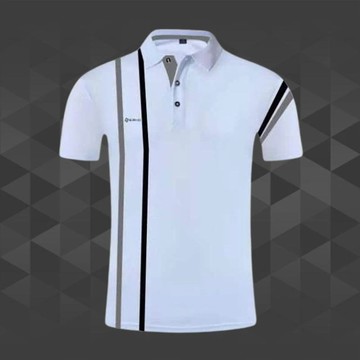 時尚百搭風格運動POLP衫（黑灰線條）（男女皆可穿）