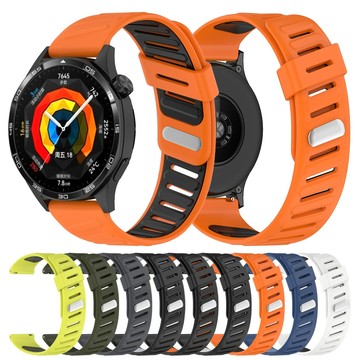 華為 22 毫米矽膠錶帶適用於 HUAWEI WATCH GT 5 4 3 SE 46 毫米/跑步錶帶適用於 HUAWE