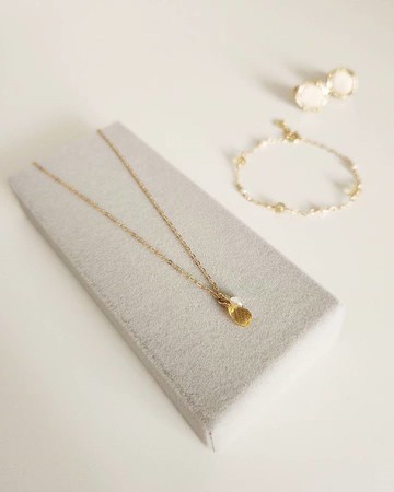 向陽蜜果 - 水滴型黃水晶珍珠項鍊