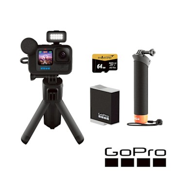GoPro HERO12  Black CE創作者水上漂浮套組 (HERO12 創作者+原廠漂浮手把+Enduro原廠充電電池+64G記憶卡) 公司貨