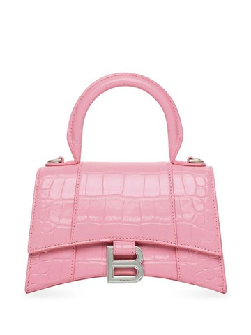 Balenciaga - XS Hourglass mini tote bag - women - CALFSKIN - One Size - Pink