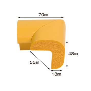 【日本CAR-BOY】尖角防護軟墊(大)(黃)(幫危險尖角加上柔軟防護)