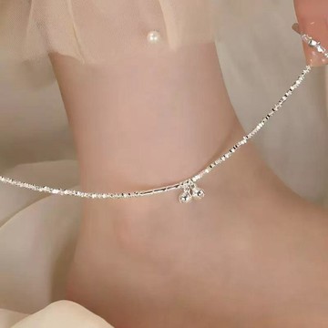 ✨臺灣出貨✨925銀腳鏈鈴鐺腳鏈女2026新款潮高級感小衆ins輕奢腳鏈