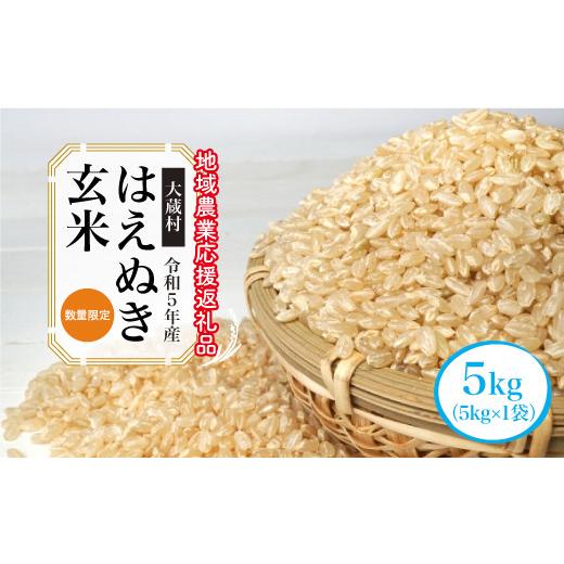 ふるさと納税 山形県 大蔵村 令和5年産　はえぬき5kg（5kg×1袋）〜地域農業応援返礼品〜