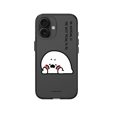 iPhone 16 Clear (相機按鈕) 酷墨灰 - 無所事事小海豹 The Nothing Seal - 什麼都沒做