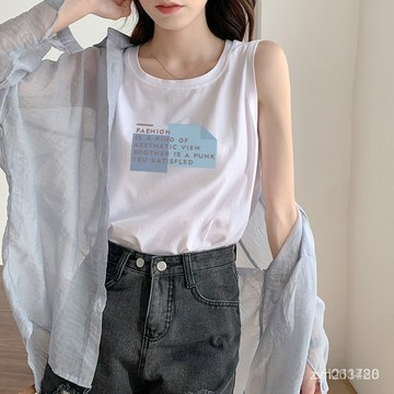 背心 女生背心 純棉上衣 大尺碼女裝 夏天衣服 寬鬆上衣 韓系上衣 平口背心 背心女 大尺碼背心 無袖上衣 內搭背心