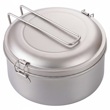 TEMPEST 純鈦便當盒 圓形夾層款 1350ml  1支  鈦本色