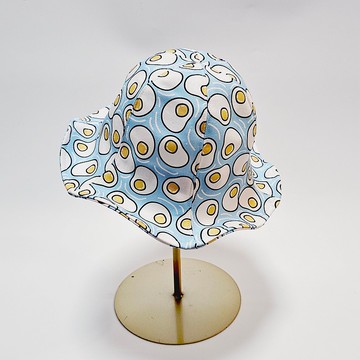 【HiGh MaLi】小孩專用/小朋友花朵帽/營養健康荷包蛋/藍色#可愛