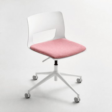 【iloom怡倫家居】Button Swivel多用途椅(滑輪型)  椅子 電腦椅 辦公椅 紅色 453DWW