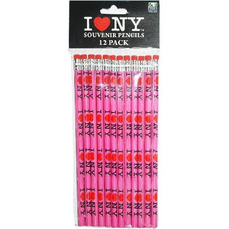 I Love New York 12個パックピンクpencils- Made by citydreamshop. Com