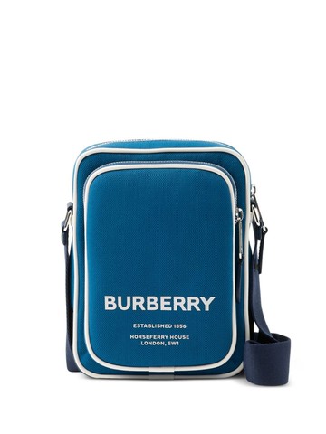 Burberry - Freddie logo-print messenger bag - men - Polyamide/Cotton - One Size - Blue