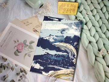 美國限量布系列-美國AGF雲海款布書衣-布書套-調整式書衣-A5/25K