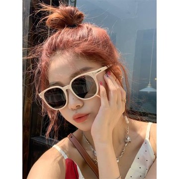 網紅款白框墨鏡女高級感ins潮大臉顯瘦夏季偏光太陽鏡女防紫外線