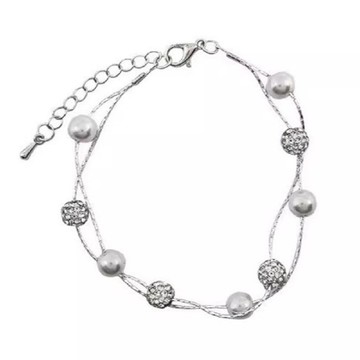 【HOOMI】滿天星珍珠雙層手鍊