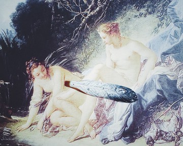 木刻手繪墜飾 - 羽毛